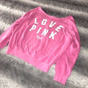 Off The Shoulder PINK Sweatshirt